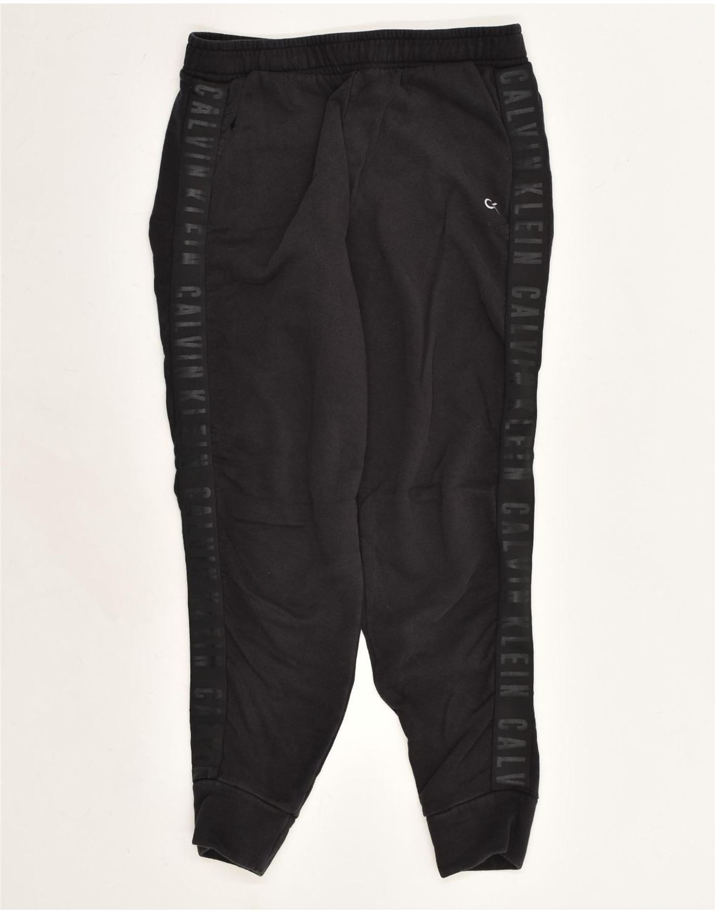 NIKE Womens Dri Fit Tracksuit Trousers UK 8 Small Black Polyester