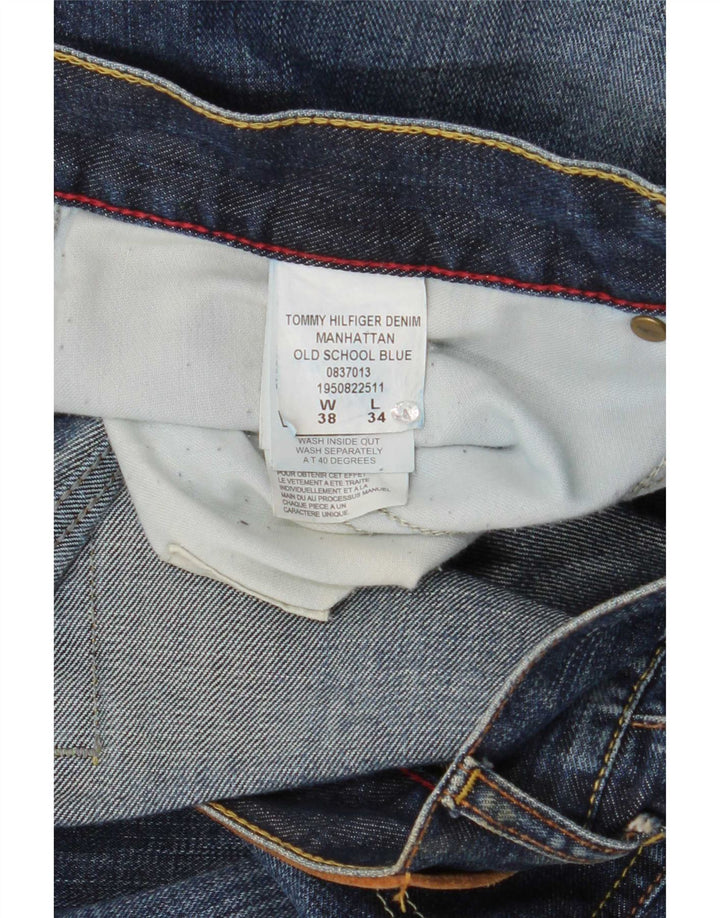 Tommy Hilfiger Mens Manhattan Bootcut Jeans W38 L34 Blue Cotton