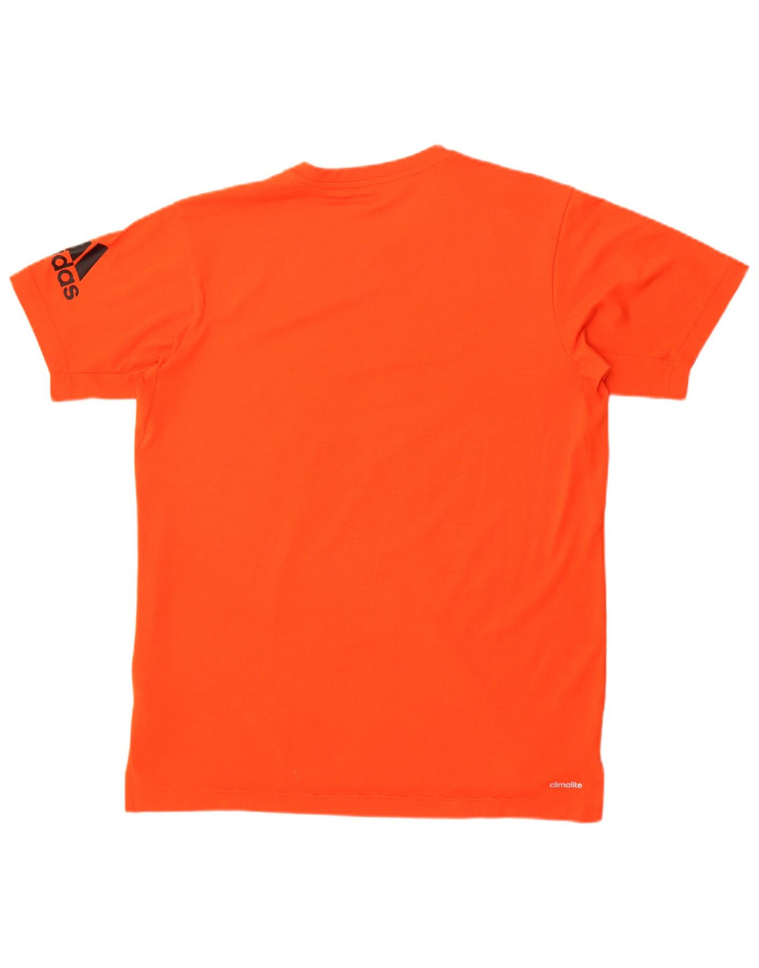 Adidas Mens Climalite Graphic T-Shirt Top Medium Orange Polyester