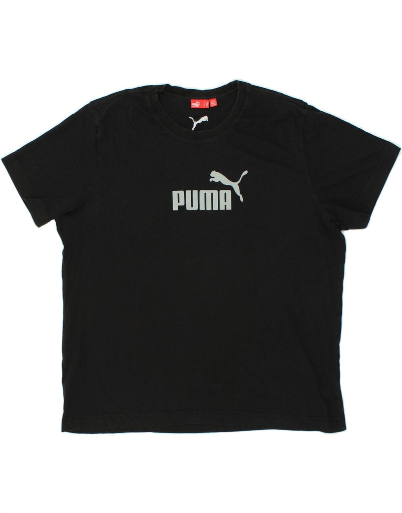 PUMA Mens Graphic T-Shirt Top XL Black Cotton | Vintage Puma | Thrift | Second-Hand Puma | Used Clothing | Messina Hembry 