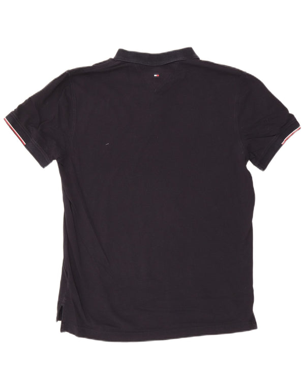 Tommy Hilfiger Mens Regular Fit Polo Shirt Medium Navy Blue Cotton