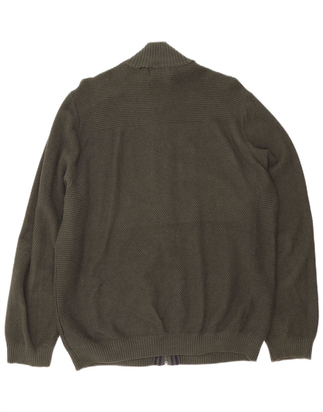 Marks & Spencer Mens Cardigan Sweater Large Green Cotton