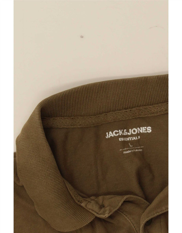 Jack & Jones Mens Polo Shirt Large Khaki