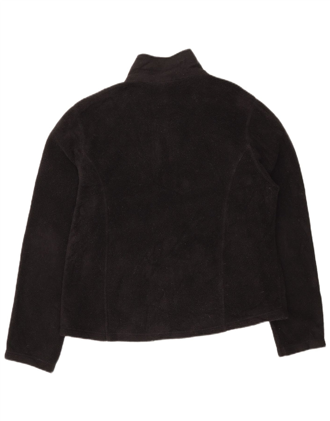 L.L.BEAN Womens Fleece Jacket UK 16 Large Black Polyester