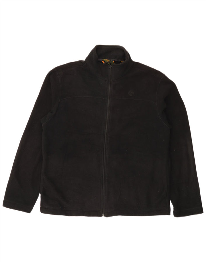 TIMBERLAND Mens Fleece Jacket UK 40 Large Black Polyester