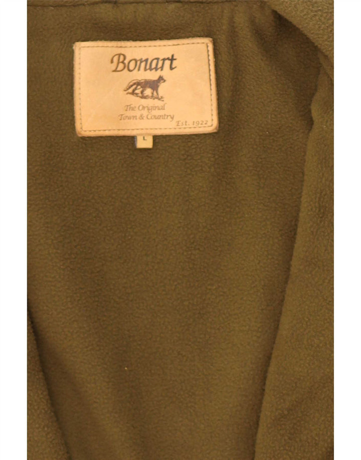 Bonart Mens Utility Gilet UK 40 Large Khaki Polyester