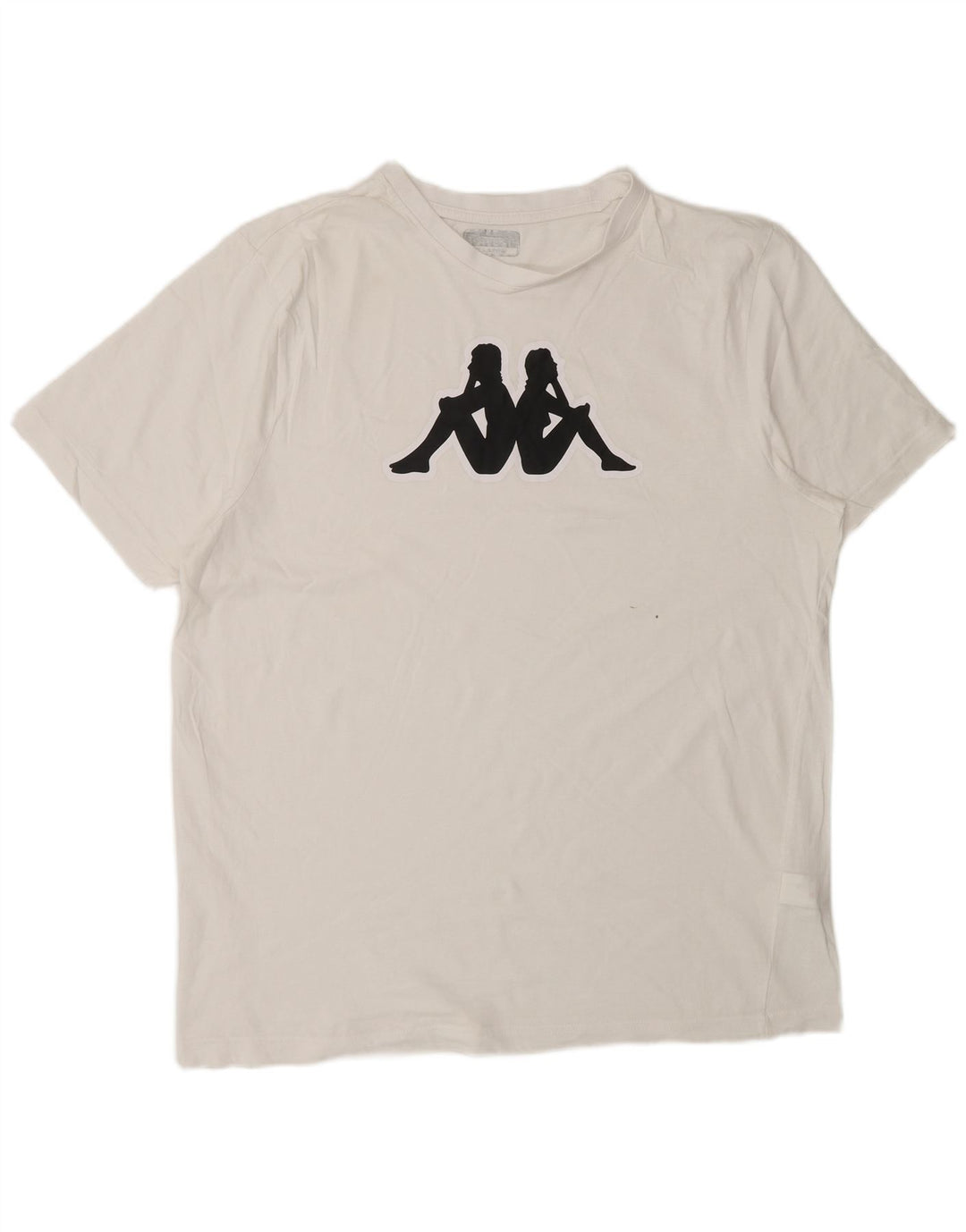 KAPPA Mens Graphic T-Shirt Top XL White Cotton