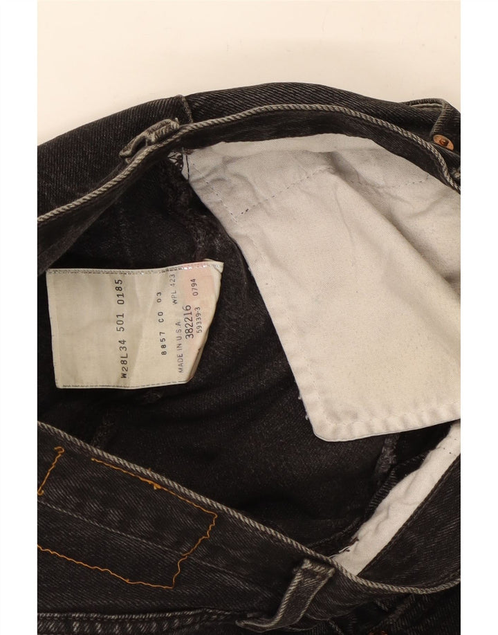 Levi's Womens Straight Jeans W28 L28 Black Cotton