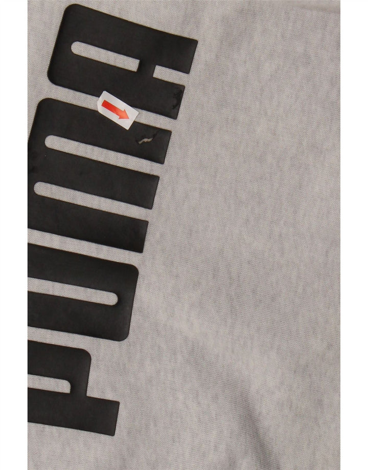 PUMA Mens Graphic Sweatshirt Jumper Small Grey Cotton Vintage Puma and Second-Hand Puma from Messina Hembry 