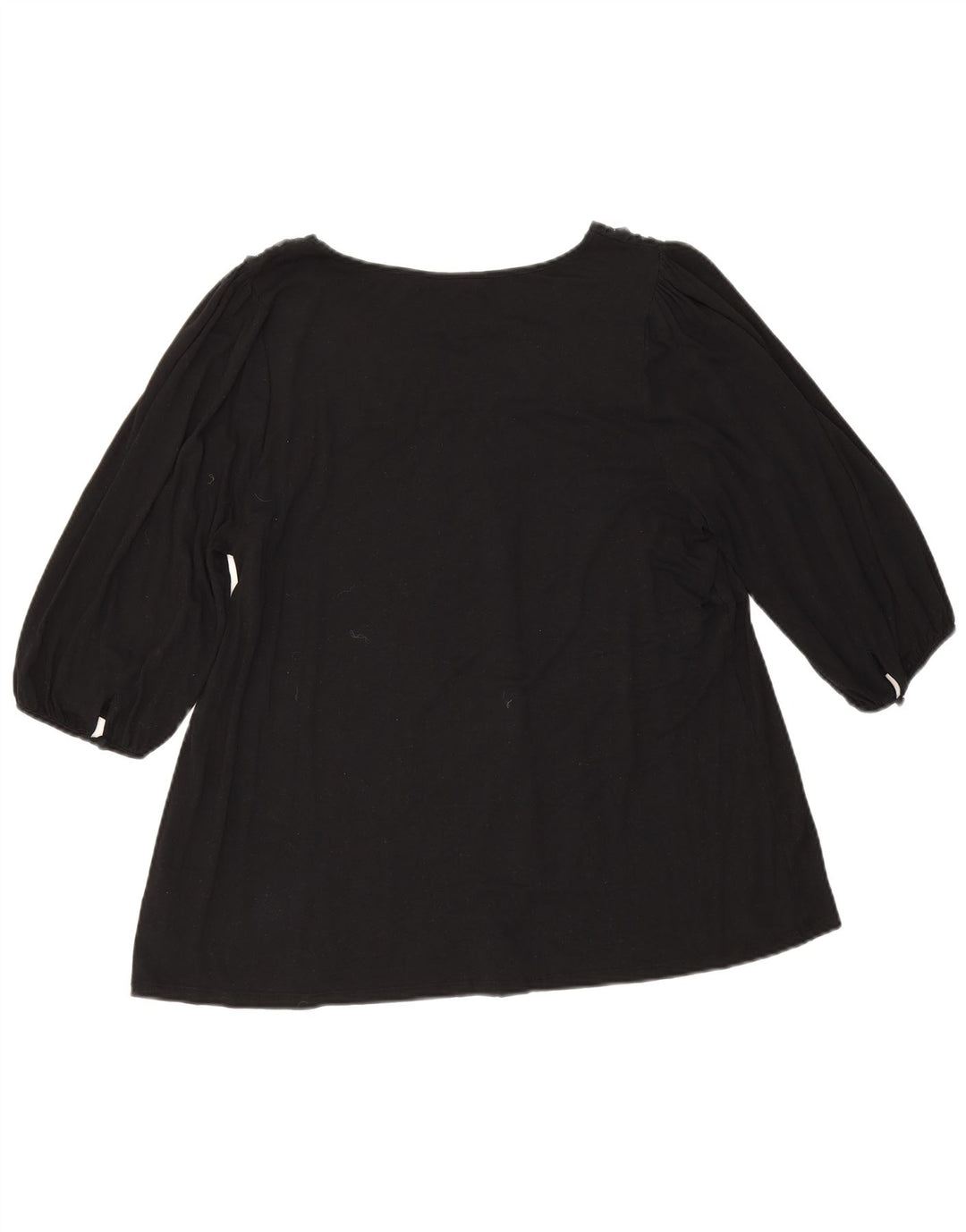 Marks & Spencer Womens 3/4 Sleeve Blouse Top UK 20 2XL Black Viscose