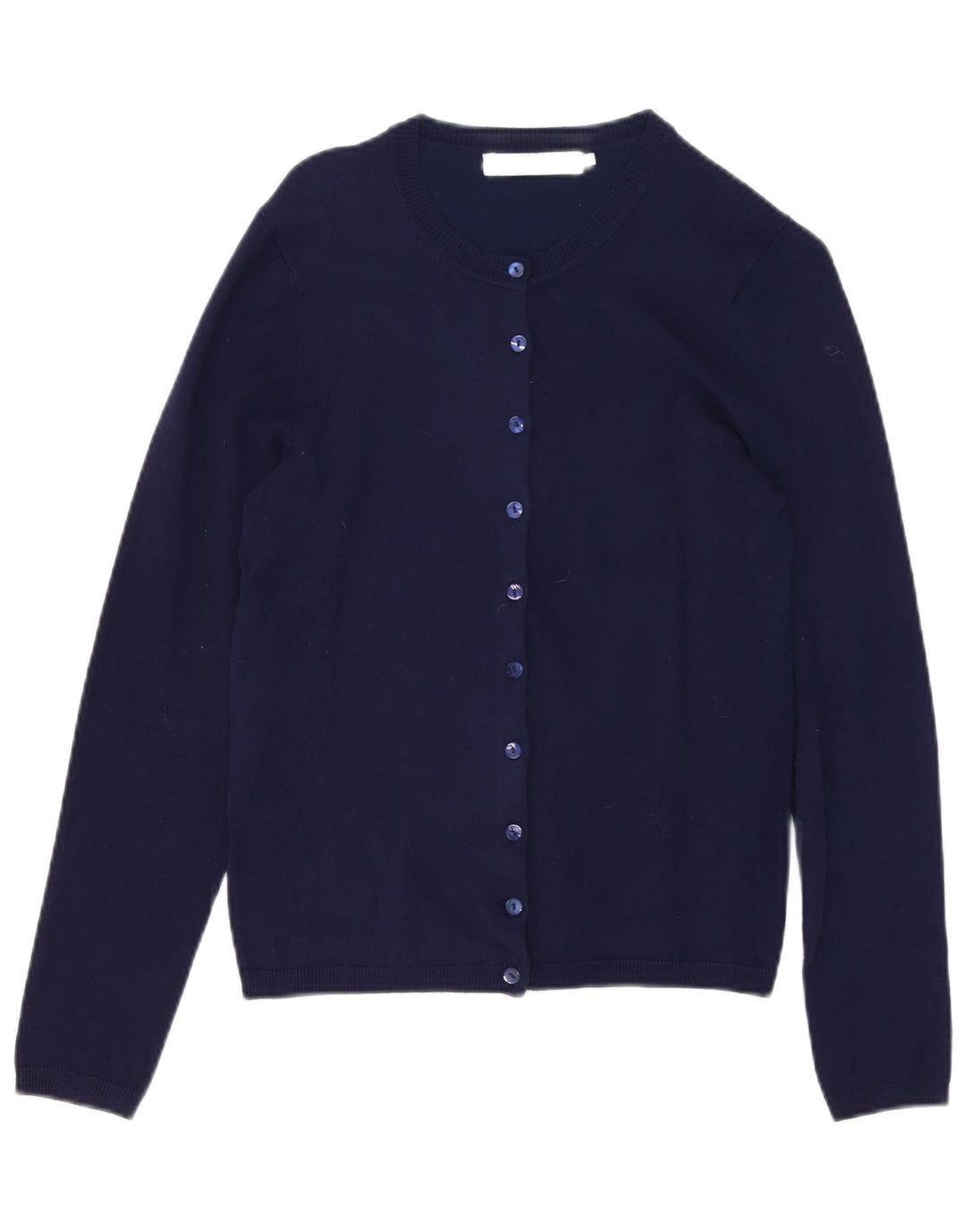 John Lewis Womens Cardigan Sweater UK 8 Small Navy Blue Viscose