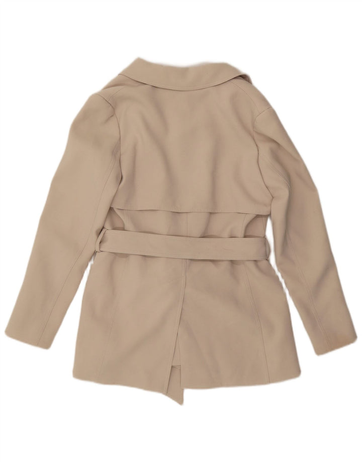 REISS Womens Trench Coat UK 10 Small Beige Polyester