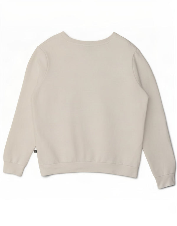 Puma Womens Graphic Sweatshirt Jumper UK 16 Large White Cotton
