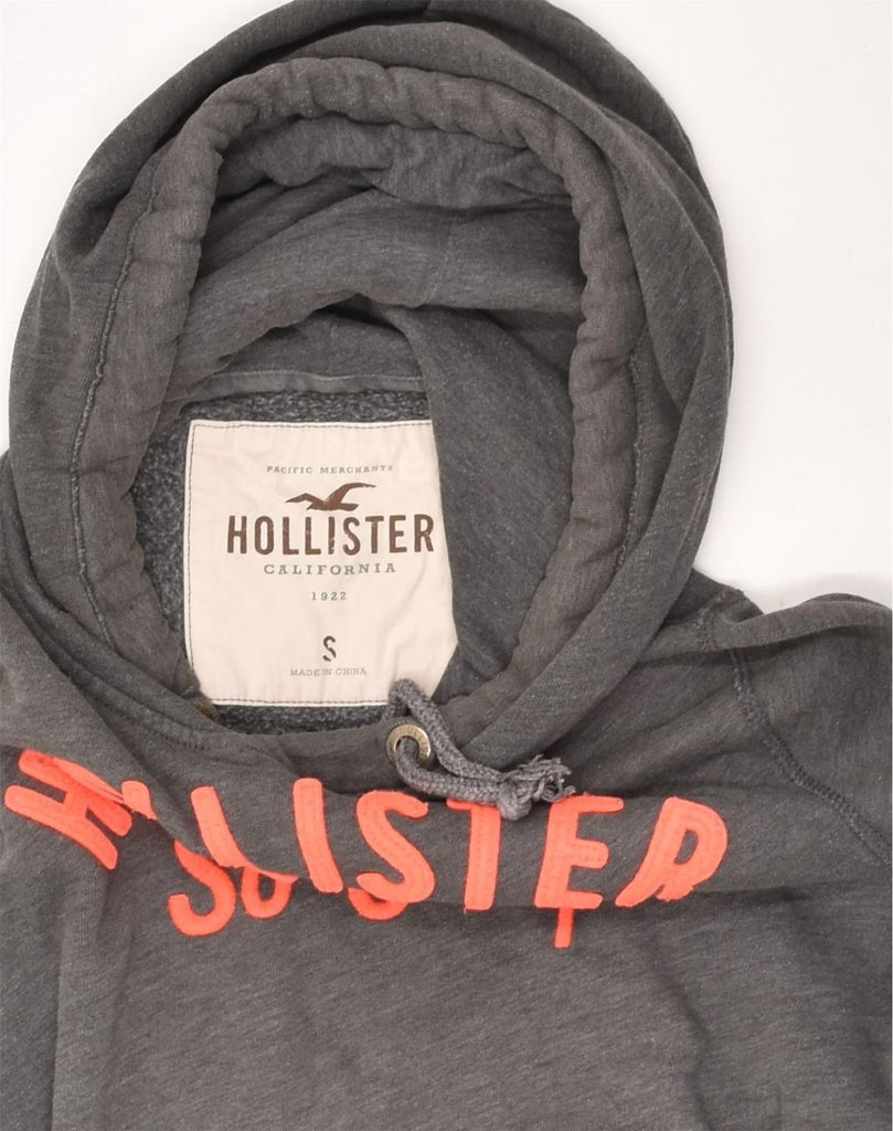 HOLLISTER Mens Graphic Hoodie Jumper Small Grey Cotton | Vintage Hollister | Thrift | Second-Hand Hollister | Used Clothing | Messina Hembry 