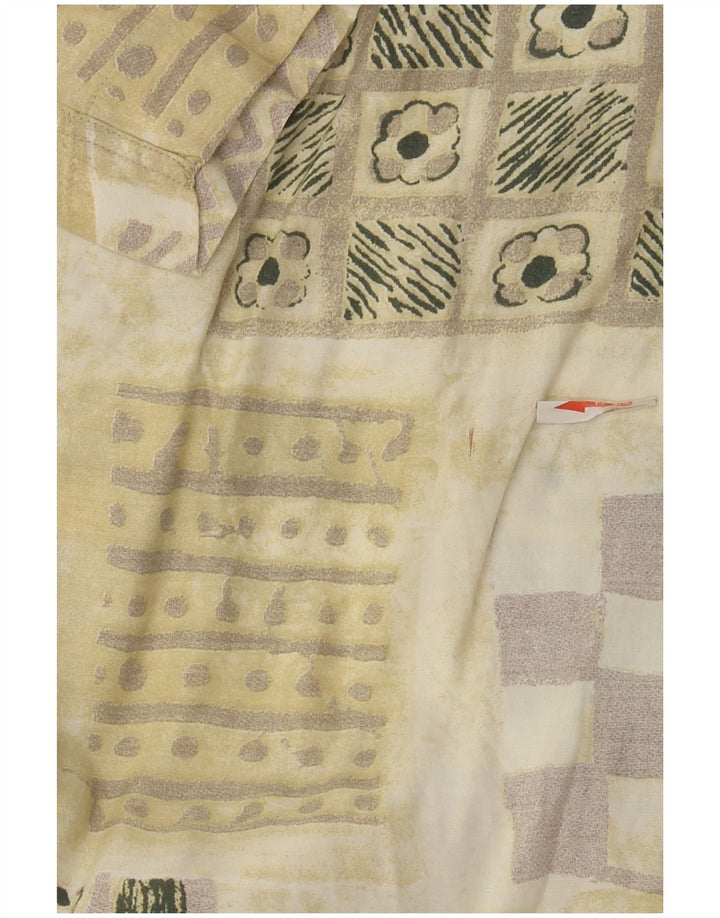 Rodrigo Mens Short Sleeve Shirt Size 40 15 1/2 Medium Khaki Patchwork