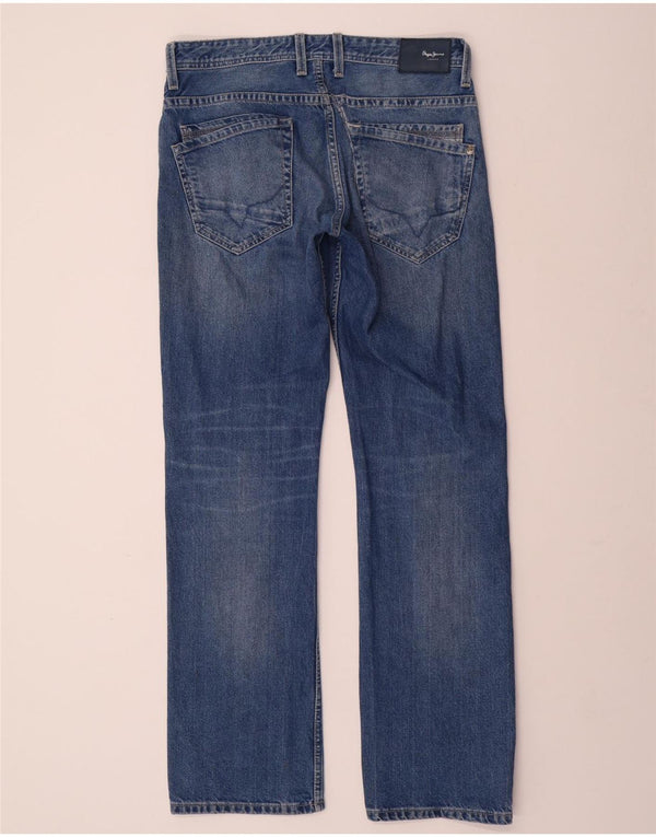 PEPE JEANS Womens Straight Jeans W32 L34 Blue Cotton