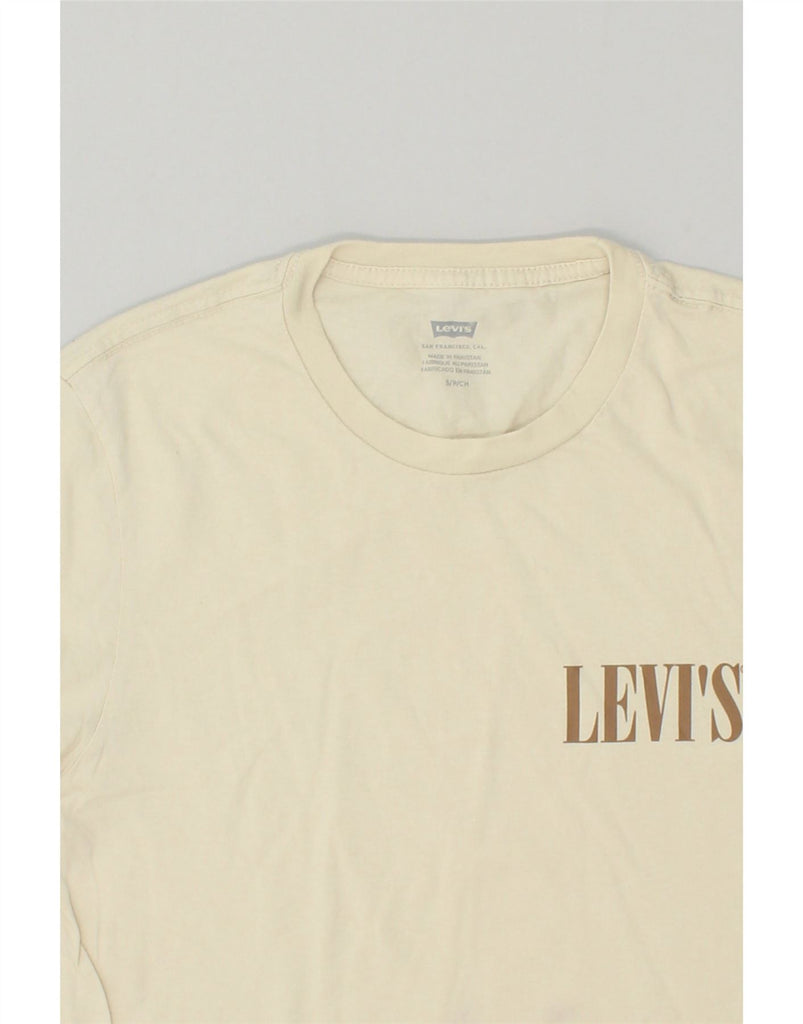 LEVI'S Mens Graphic T-Shirt Top Small Beige Cotton | Vintage Levi's | Thrift | Second-Hand Levi's | Used Clothing | Messina Hembry 
