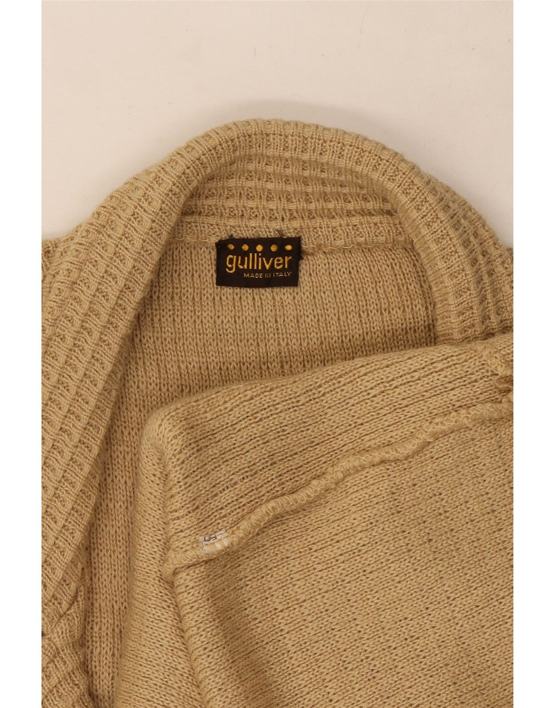 Vintage Womens Double Breasted Cardigan Sweater IT 50 XL Beige