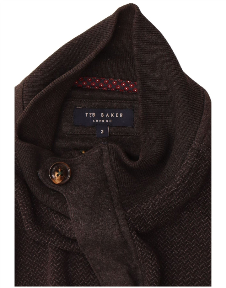 Ted Baker Mens Cardigan Sweater Size 2 Small Grey