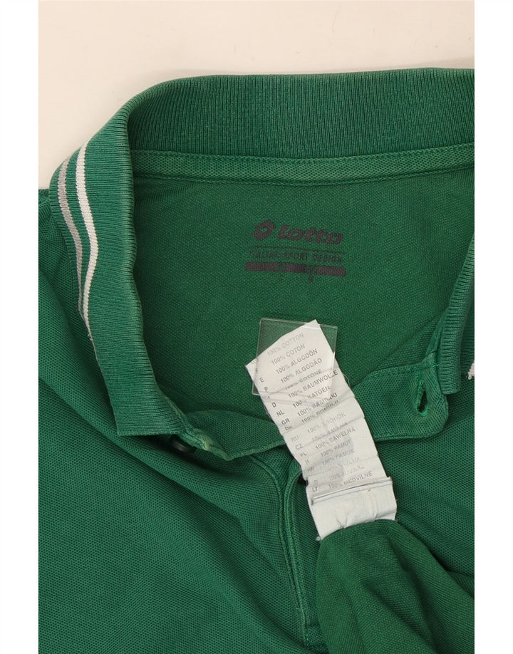 Lotto Mens Polo Shirt Large Green Cotton