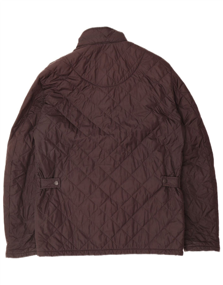 BARBOUR Mens Quilted Jacket UK 36 Small Black Polyester