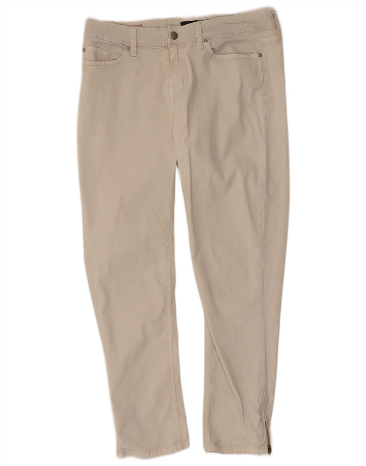 Tommy Hilfiger Womens Cropped Trousers US 8 Medium W30 L25 White Cotton