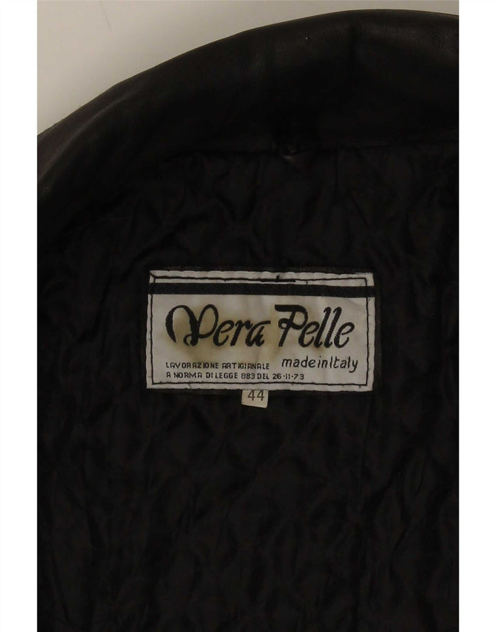 Lavorazione Artigiana Womens Leather Jacket IT 44 Medium Black Classic