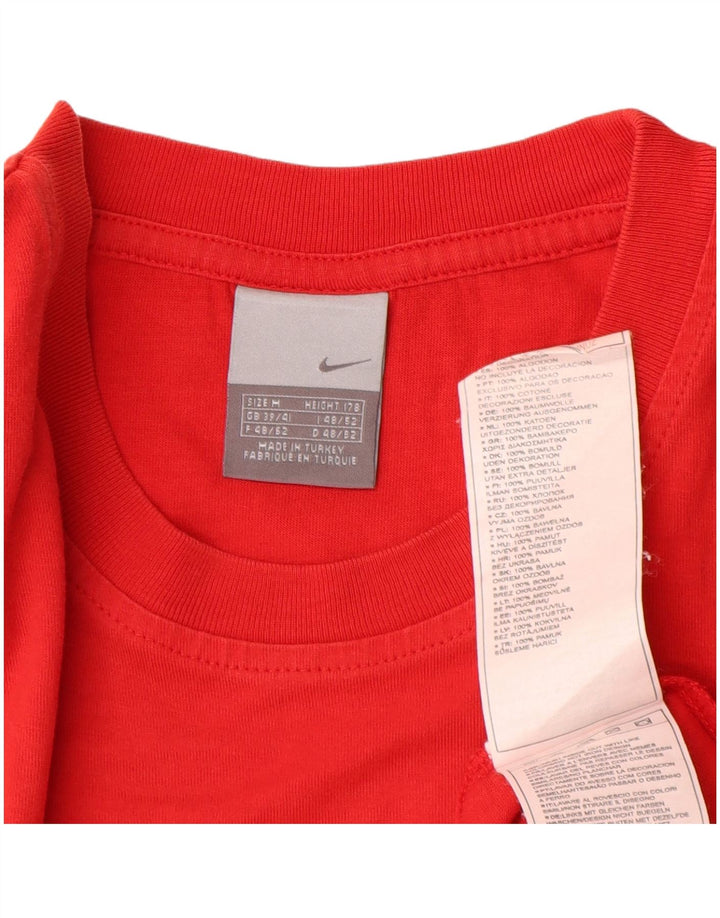 Nike Mens Graphic T-Shirt Top UK 39/41 Medium Red Cotton