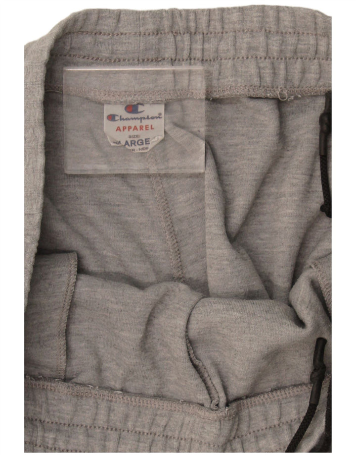 Champion Mens Tracksuit Trousers Joggers Large Grey Colourblock