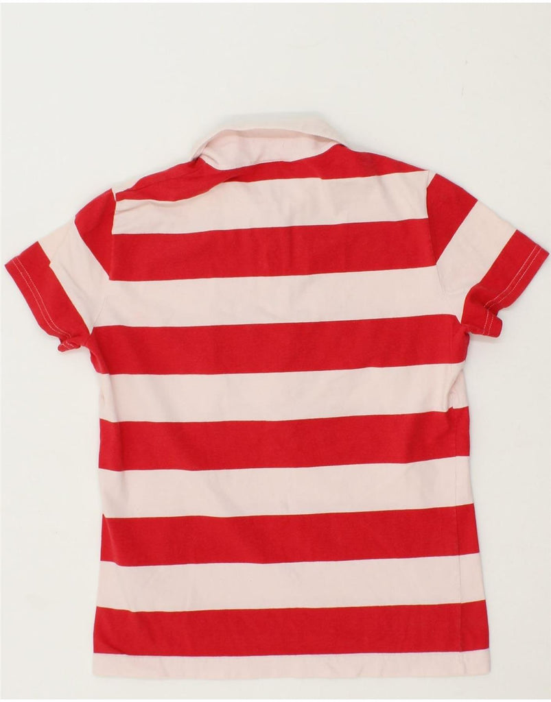 AUSTRALIAN L'ALPINA Womens Polo Shirt IT 46 Large Red Striped Cotton Vintage AUSTRALIAN L'ALPINA and Second-Hand AUSTRALIAN L'ALPINA from Messina Hembry 