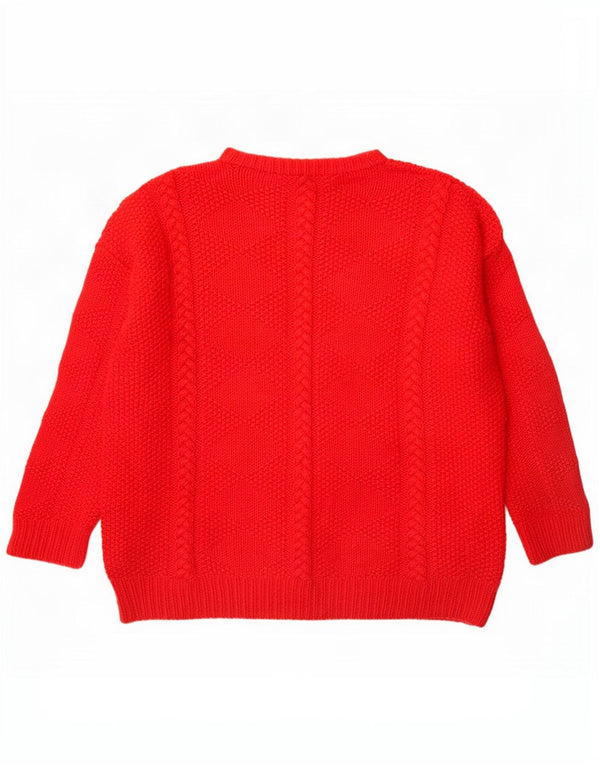 Vintage Womens Crew Neck Jumper Sweater UK 16 Large Red