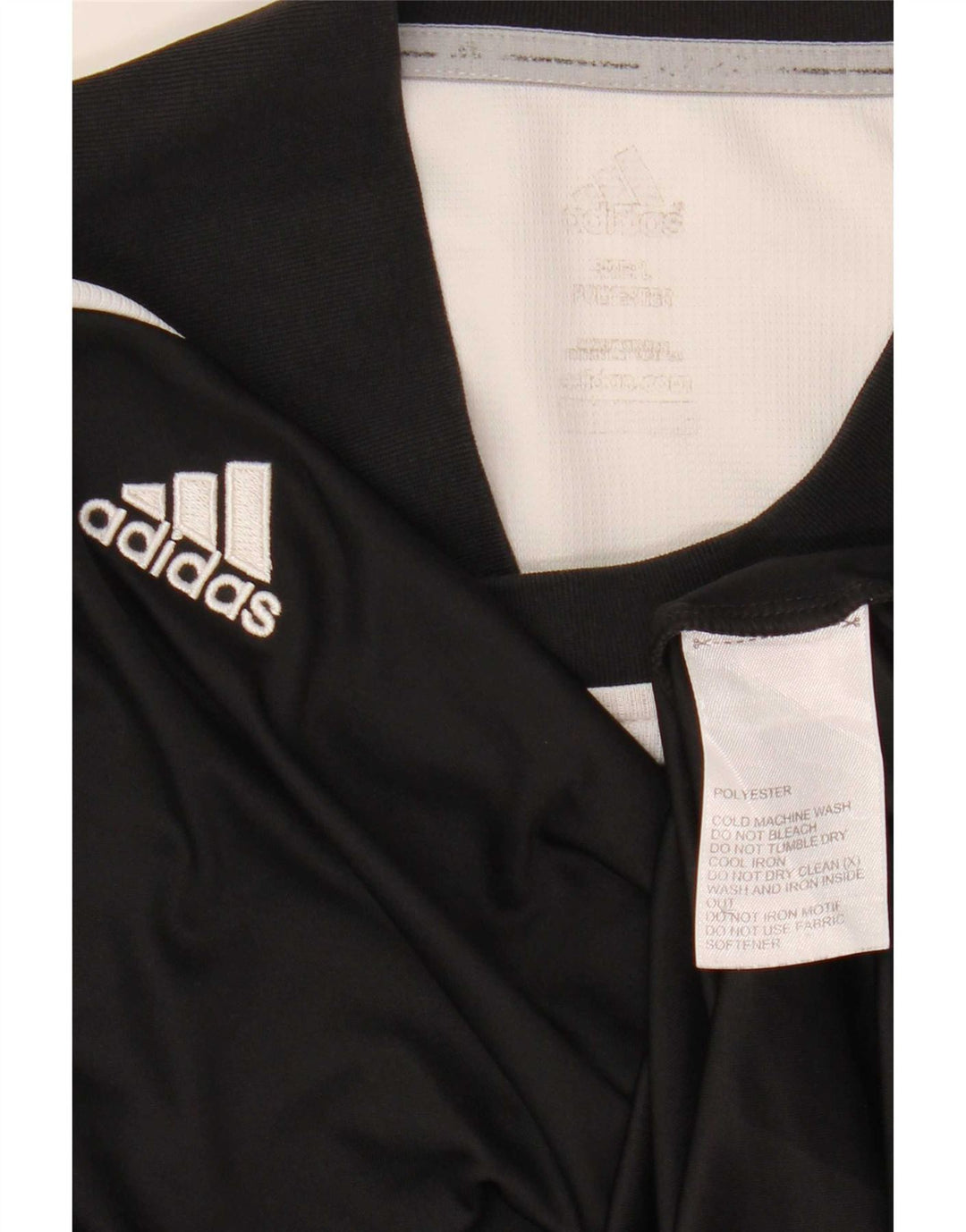 Adidas Mens T-Shirt Top Large Black Colourblock Polyester