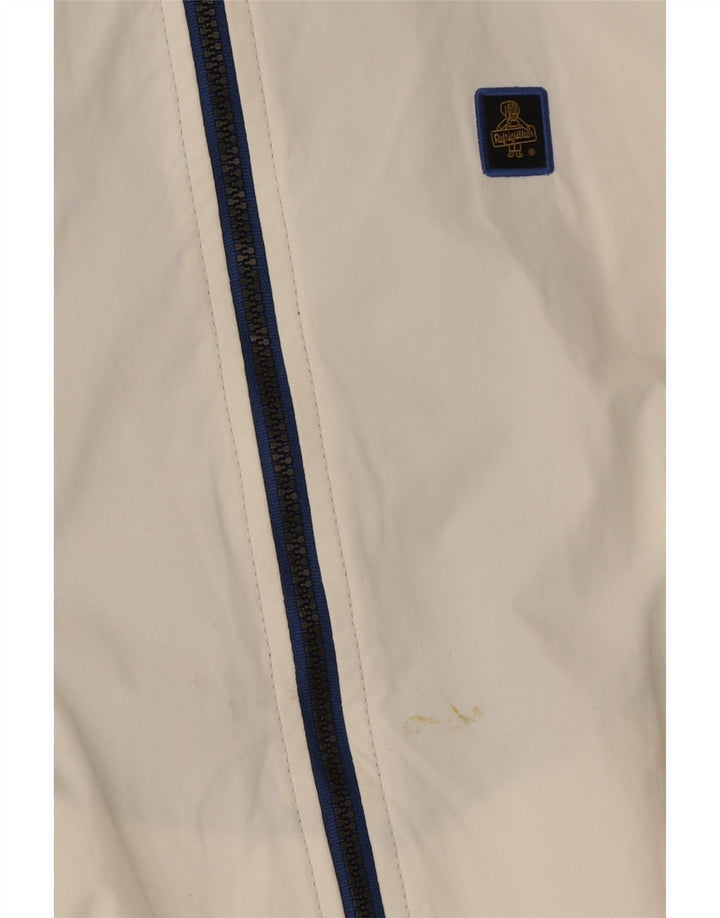 REFRIGIWEAR Mens Bomber Jacket UK 38 Medium White Colourblock Polyamide