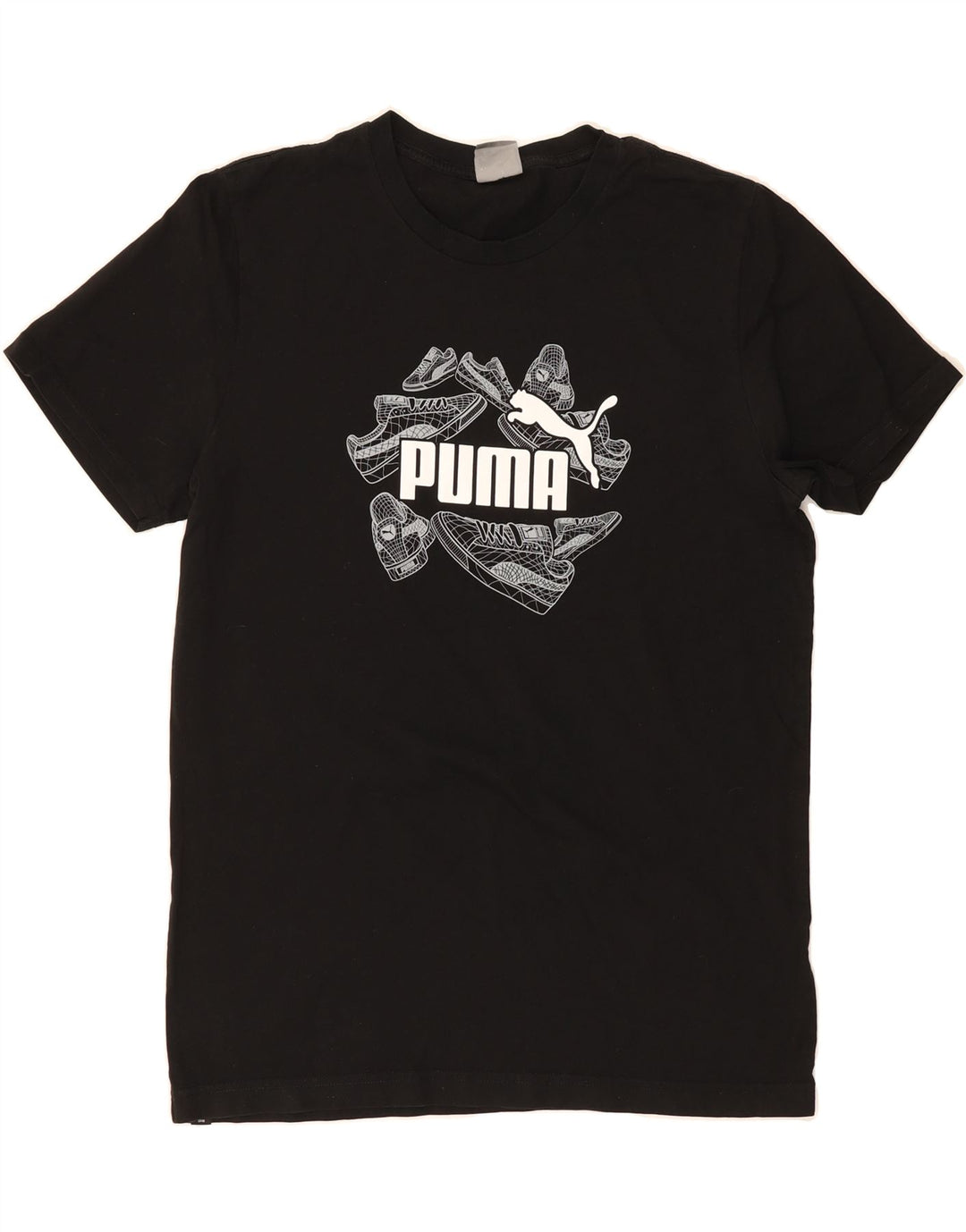 PUMA Mens Graphic T-Shirt Top Large Black Vintage Puma and Second-Hand Puma from Messina Hembry 