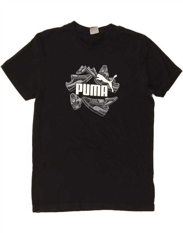 PUMA Mens Graphic T-Shirt Top Large Black Vintage Puma and Second-Hand Puma from Messina Hembry 