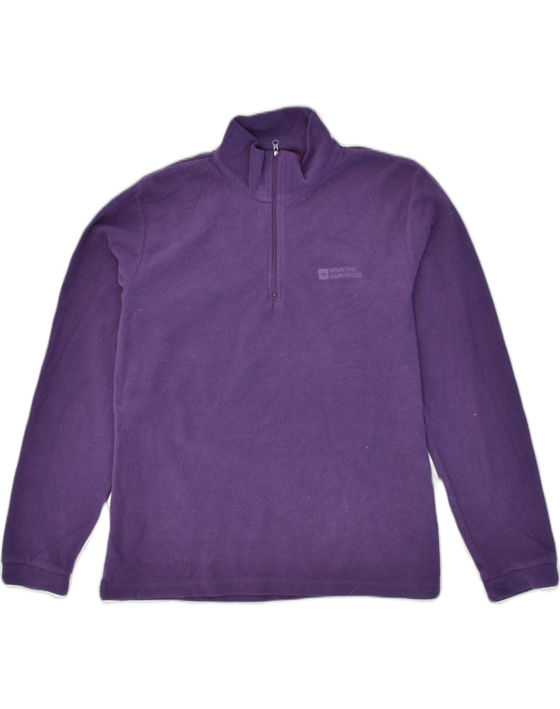 MOUNTAIN WAREHOUSE Womens Zip Neck Fleece Jumper UK 12 Medium Purple | Vintage Mountain Warehouse | Thrift | Second-Hand Mountain Warehouse | Used Clothing | Messina Hembry 