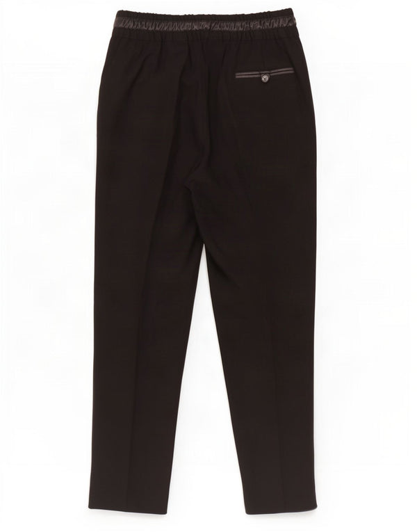 Zara Womens Crop Slim Chino Trousers Small W26 L25 Black