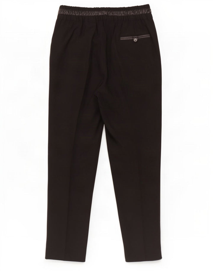 Zara Womens Crop Slim Chino Trousers Small W26 L25 Black