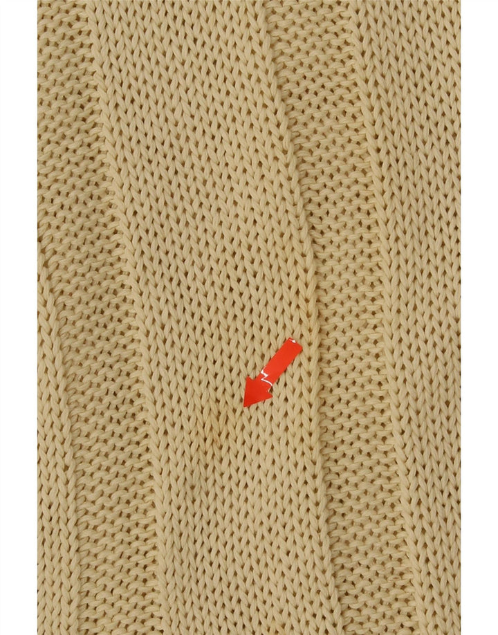 Henry Cottons Mens Boat Neck Jumper Sweater Large Yellow