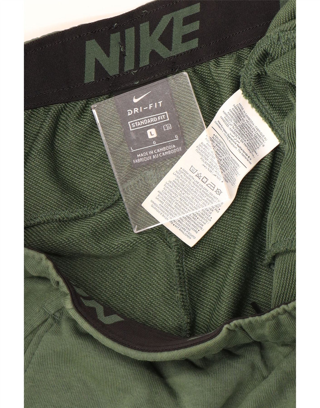NIKE Mens Dri Fit Standard Fit Tracksuit Trousers Joggers Large  Green