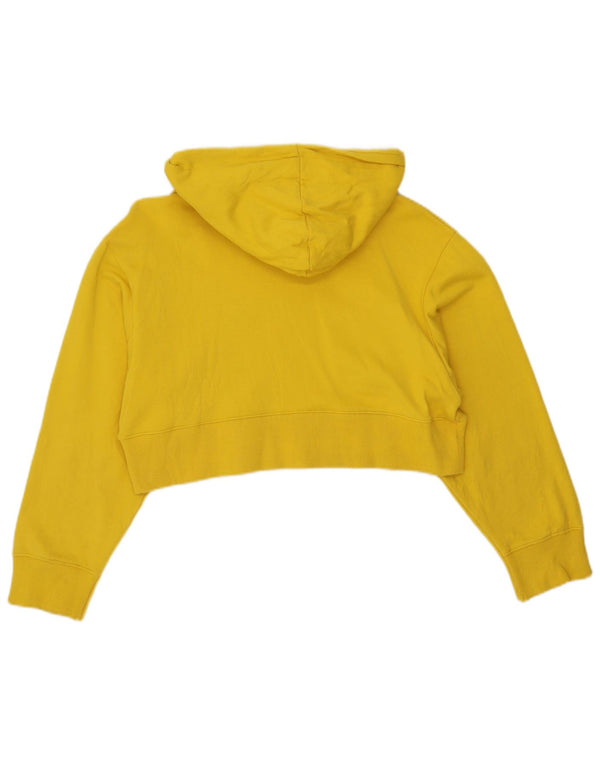 Zara Womens Berkeley Graphic Oversized Hoodie Jumper UK 10 Small Yellow