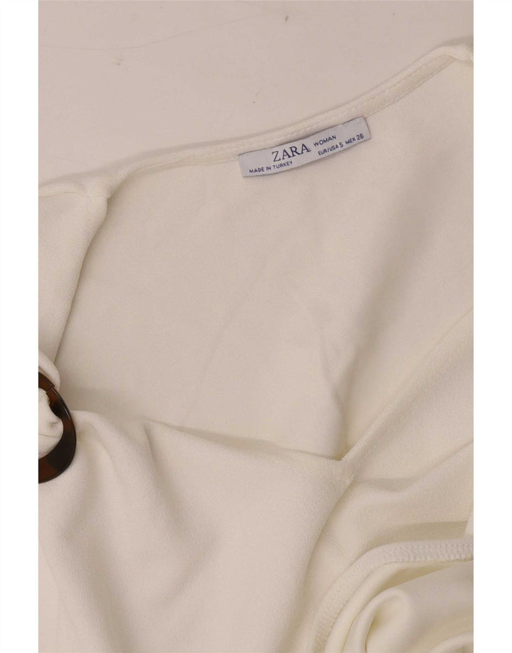 Zara Womens Sleeveless Bodysuit UK 8 Small White