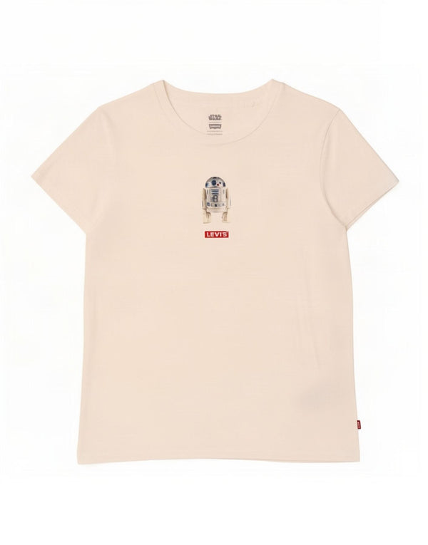 Levi's Womens Star Wars Graphic T-Shirt Top UK 10 Small White Cotton
