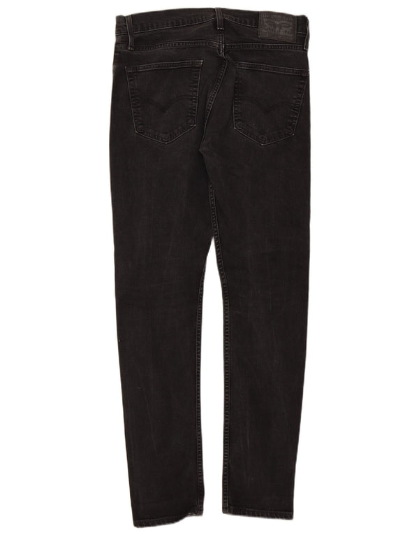 Levi's Mens 512 Slim Tapered Jeans W32 L32 Black Cotton