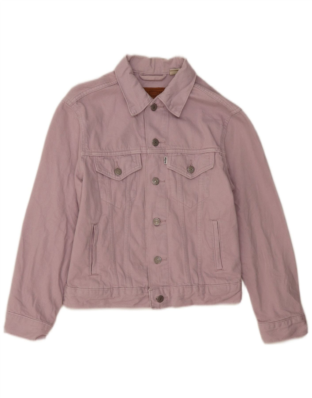 LEVI'S Womens Denim Jacket UK 6 XS Purple Cotton