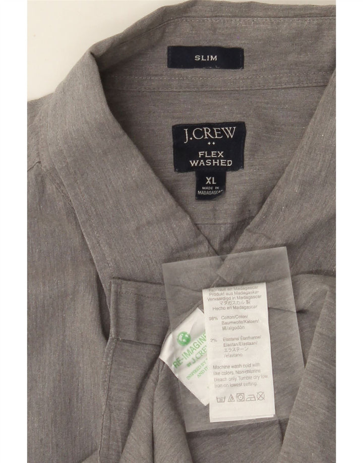 J. CREW Mens Slim Shirt XL Grey Cotton
