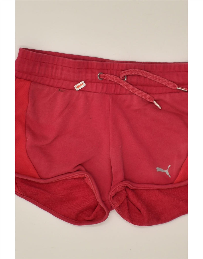 PUMA Womens Sport Shorts UK 10 Small Pink Cotton | Vintage Puma | Thrift | Second-Hand Puma | Used Clothing | Messina Hembry 