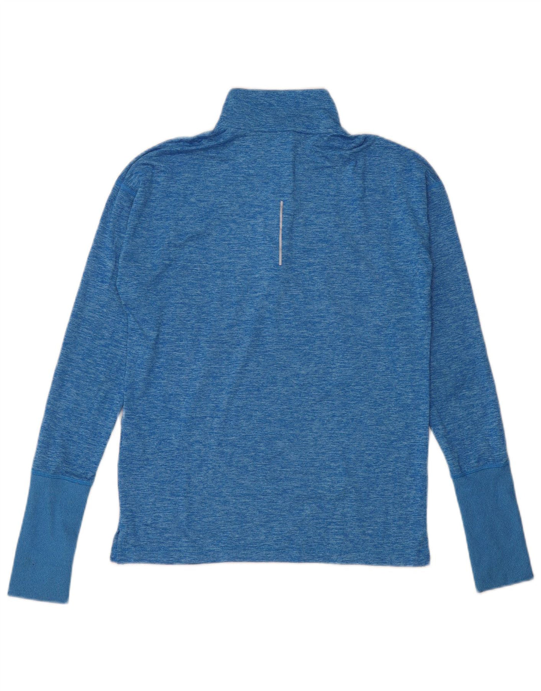 Nike Womens Dri Fit Oversized Top Long Sleeve UK 6 XS Blue Polyester