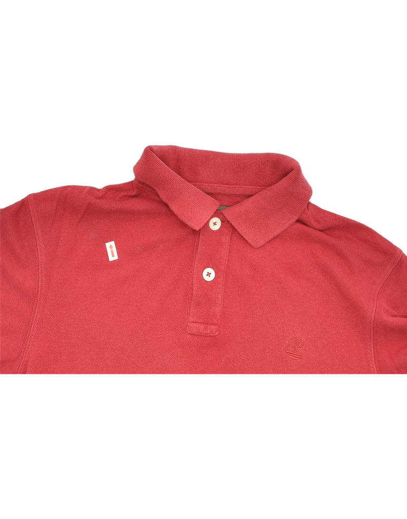 TIMBERLAND Mens Polo Shirt Small Red Cotton | Vintage | Thrift | Second-Hand | Used Clothing | Messina Hembry 