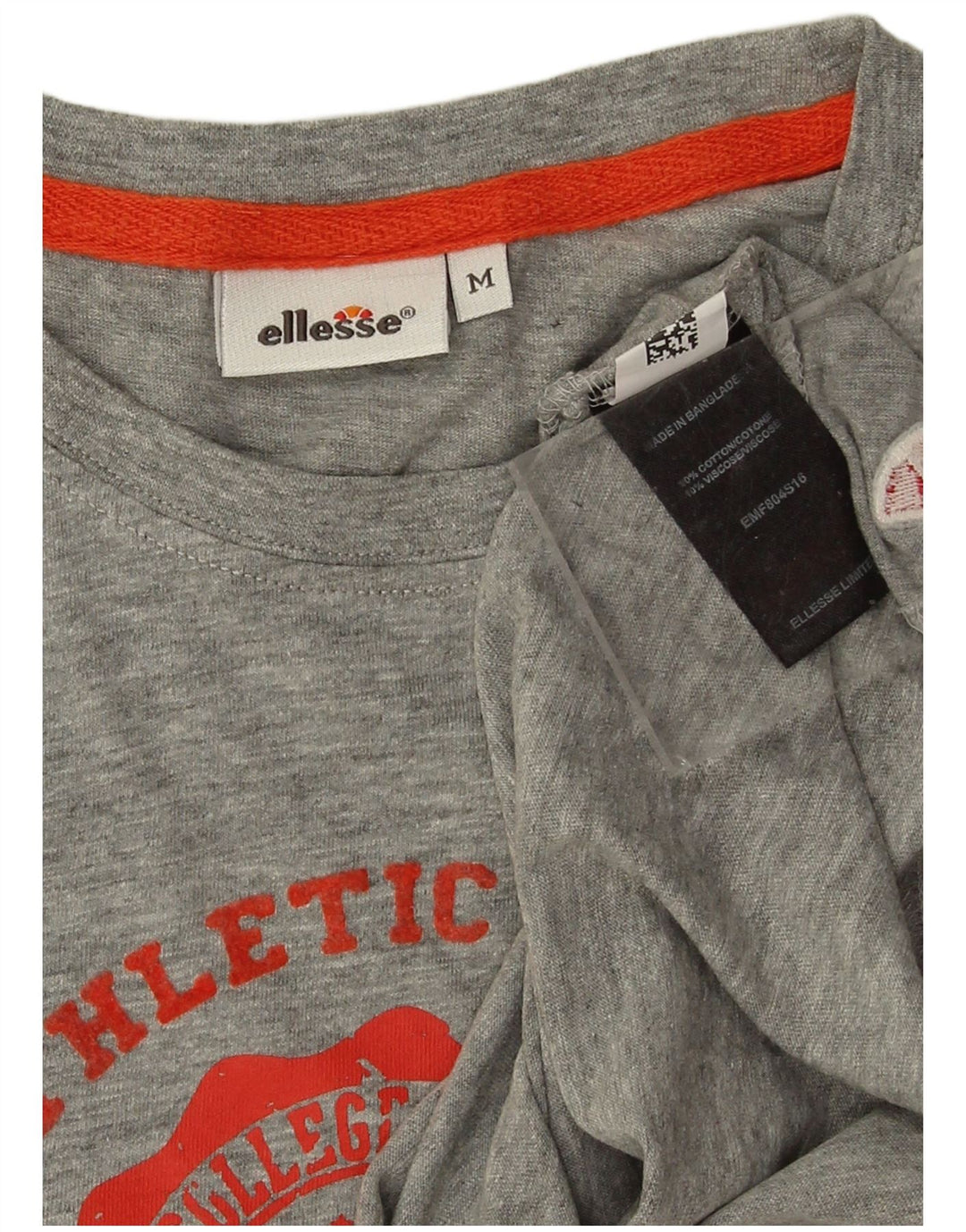 Ellesse Mens Graphic T-Shirt Top Medium Grey Flecked Cotton